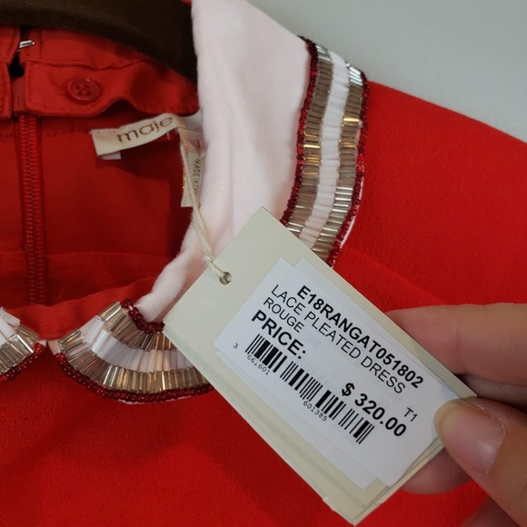 Maje Rangat Peter Pan Collar Mini Dress Size 1 XS - Picture 3 of 8